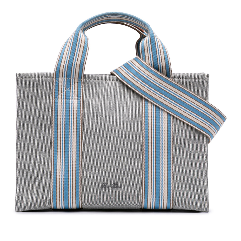Pre-Loved Loro Piana Canvas The Suitcase Stripe Tote - Picture 1 of 7